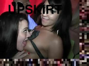 Upskirts and sexy asses in the night club
