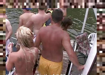 Horny Coeds Party Naked In The Lake Of The Ozarks