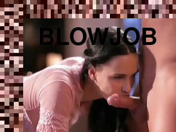 Beautiful and sensual cfnm blowjob