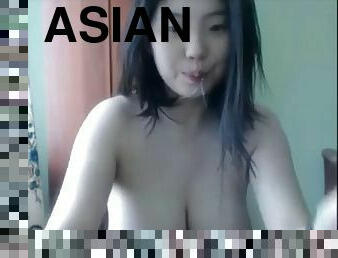 asian, payu-dara-besar, amateur, susu, menyusu