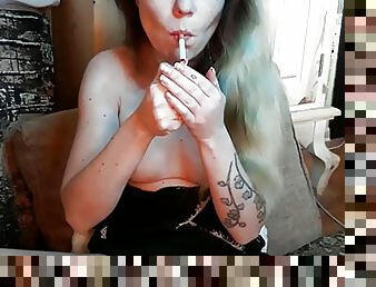 irmã, fetiche, fumando
