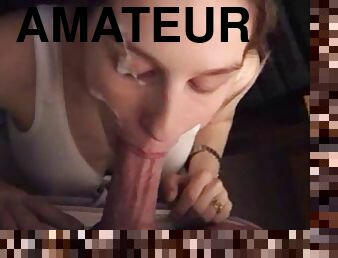 amatör, deepthroat, samling, pov, sprut