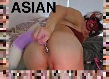 asiatisk, anal, bøsse, fingering, dansende, røv-butt, solo, bikini, muskuløs, twink