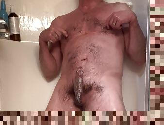 bañando, papá, masturbación, mayor, amateur, polla-enorme, gay, corrida, vieja, ducha