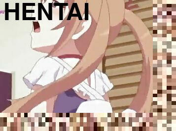 doble, hentai, hermana, penetración