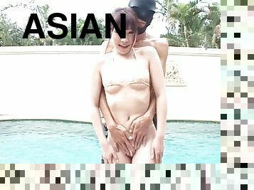 asiatique, babes, ados, japonais, fétiche, taquinerie