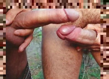 masturbation, en-plein-air, public, gay, plage, double, secousses, point-de-vue, ejaculation, bisexuels