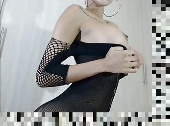 Thickness doll in net dress