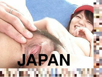 Sucking her titties and open her Japanese pussy