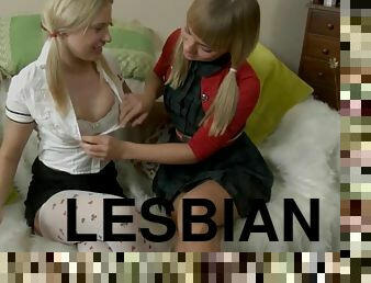 Lesbian pleasures for young Irina and Blake