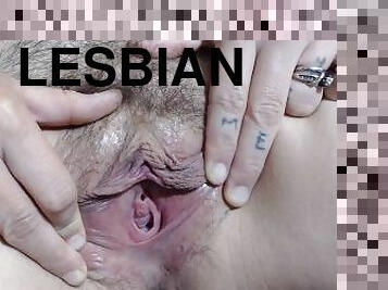 gemuk-fat, vagina-pussy, amatir, lesbian-lesbian, wanita-gemuk-yang-cantik, fetish-benda-yang-dapat-meningkatkan-gairah-sex, jarak-dekat, berambut-cokelat, berair