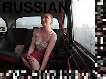 Russian redhead babe pleasuring English dude in his car