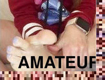 masturbation, amateur, esclave, pieds, fétiche, solo, brunette