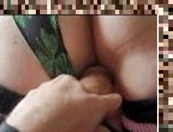 PAWG SpiderMitten Stretched with Fat Dildo & Fucked by Tinder Stranger