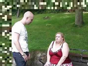 Bald guy pick up massive boobs fat girls for sex
