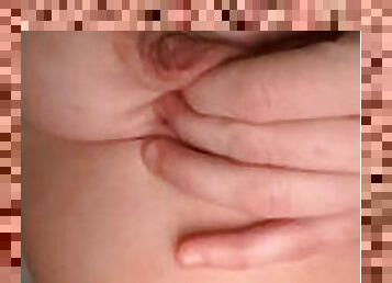 Upclose slimy hairy pussy