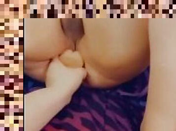 fisting, amador, anal, lésbicas, brinquedo, caseiro, casal, dedos, dildo, morena