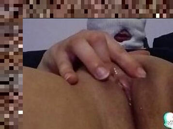 masturbação, orgasmo, cona-pussy, esguincho, amador, brinquedo, dedos, dildo, italiana, sozinho