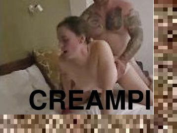 Pregnant Girlfriend gets creampied Doggy style - Teaser