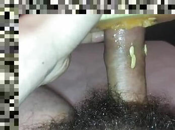 19 Year old Guy fucking a melon! VERY Wet!