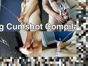 énorme, masturbation, amateur, ejaculation-sur-le-corps, compilation, solo