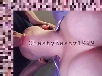 ChestyZesty - Big DDs Bounce During Sloppy Blowjob, Onlyfans Cumshot Preview