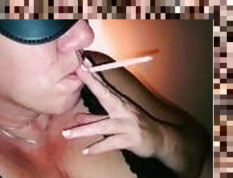 Sensual cigarette smoking