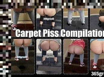 Naughty Pee Compilation Public Carpet Piss Pee on Floor