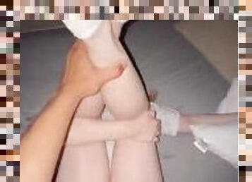 chatte-pussy, amateur, ados, black, collège, serrée, blanc, bite