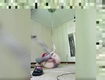 Checkered EGirl Pole Dance Strip Tease