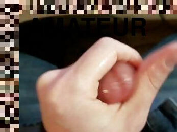 masturbation, amateur, ejaculation-sur-le-corps, énorme-bite, française, joufflue, solo, bite