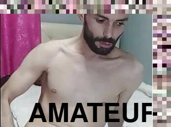 Turkish twink milking his cock for the first time on live video II