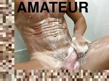 baignade, amateur, gay, branlette, point-de-vue, douche, solo, musclé, réalité