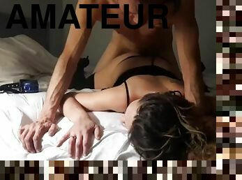 papa, amateur, maison, couple, salope, sale, petite-amie, ejaculation, fille, pute