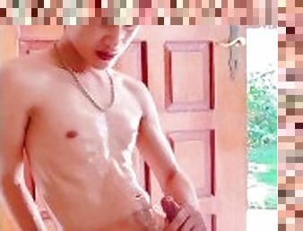 asiatique, masturbation, ejaculation-sur-le-corps, gay, branlette, secousses, horny, fétiche, solo, philippine