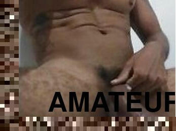 énorme, amateur, ejaculation-sur-le-corps, énorme-bite, gay, branlette, black, ejaculation, solo, musclé