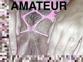 gros-nichons, clito, énorme, chatte-pussy, femme, amateur, milf, bas, naturel, américaine