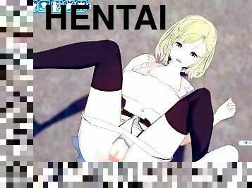 ejaculation, blonde, anime, hentai, 3d