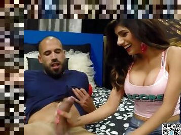 Arab babe Mia Khalifa tries hard to take BBC Arab, big tits, exclusive, HD porn, hardcore, interracial, pornstar