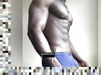 masturbation, amateur, ébène, énorme-bite, gay, black, webcam, musclé, africaine