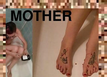 amador, mulher-madura, mãe, pés, mãe-mother, sozinho, tatuagem, dedos-do-pé