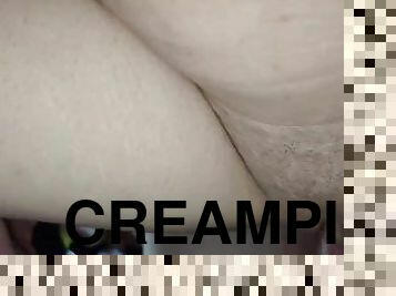 fisse-pussy, creampie, synsvinkel, sperm, tatovering