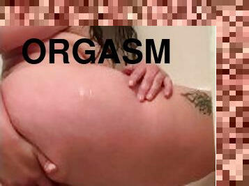 baignade, gros-nichons, masturbation, orgasme, giclée, amateur, douche, solo