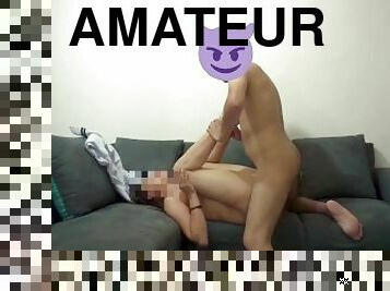 AMATEUR sextape - All my cum over her