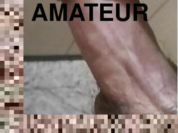 onani, amatør, cumshot, stor-pikk, handjob, creampie, alene, pikk