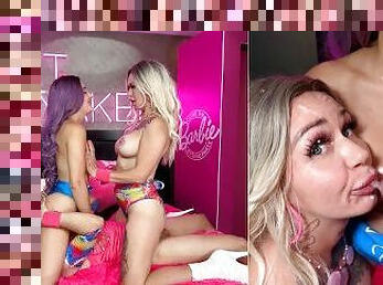 PLAYTIME Cosplay Barbie Fucked in Threesome with KEN