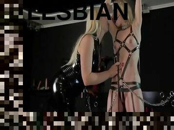 skinny, lesbisk, bdsm, blond, amerikansk, fetisj, bondage, elskerinne, høye-heler