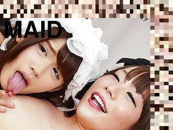Mashiro Airi & Suzumiya Kotone in They Maid Me Cum VR Porn Video - VRBangers