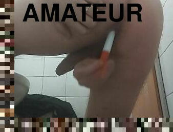 masturbation, amatör, anal, leksak, sprut, sperma, ensam, drickande, penetrering