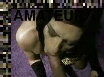 transsexuelle, amateur, fellation, énorme-bite, interracial